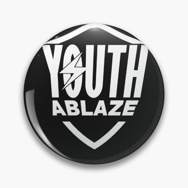 Ablaze Pins And Buttons Redbubble - team blazing pin roblox