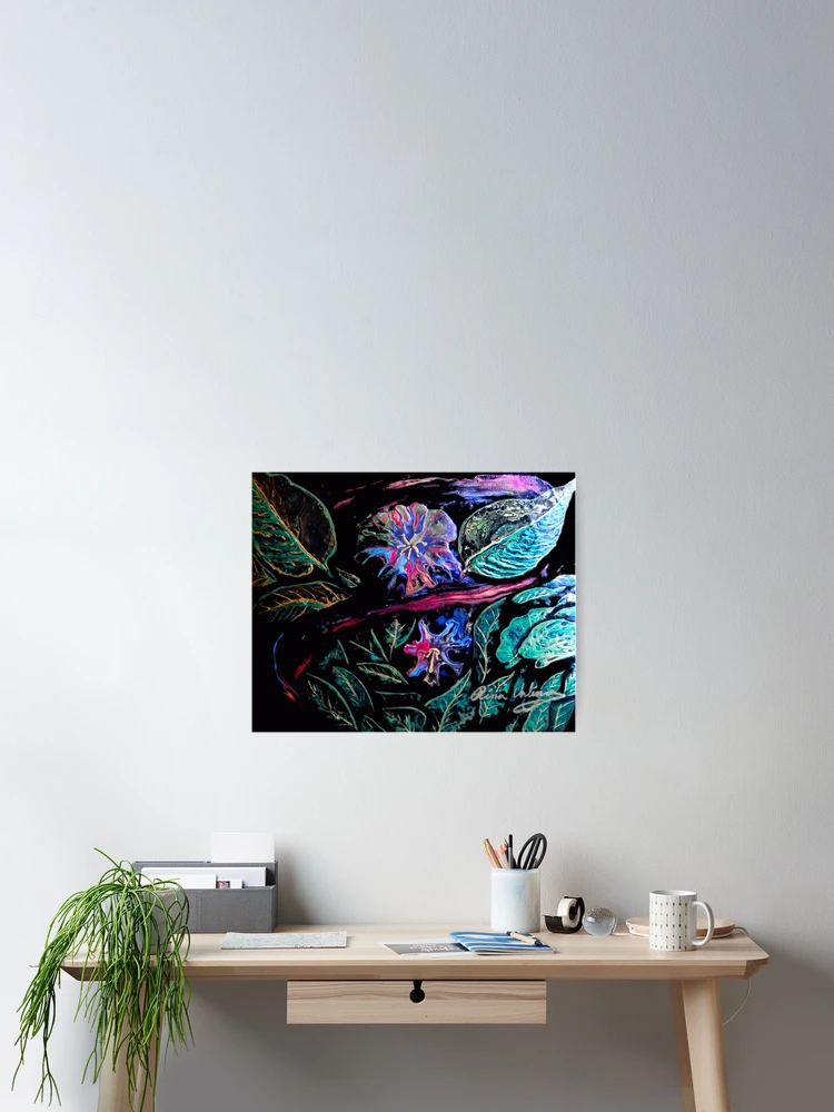 Thumbnail 2 of 3, Poster, Flowers In Flow designed and sold by Rina Arling.