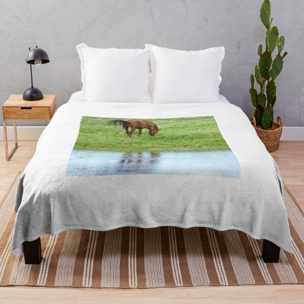 Item preview, A Bay Horse Reflected in a Pond designed and sold by Vivar Photo.