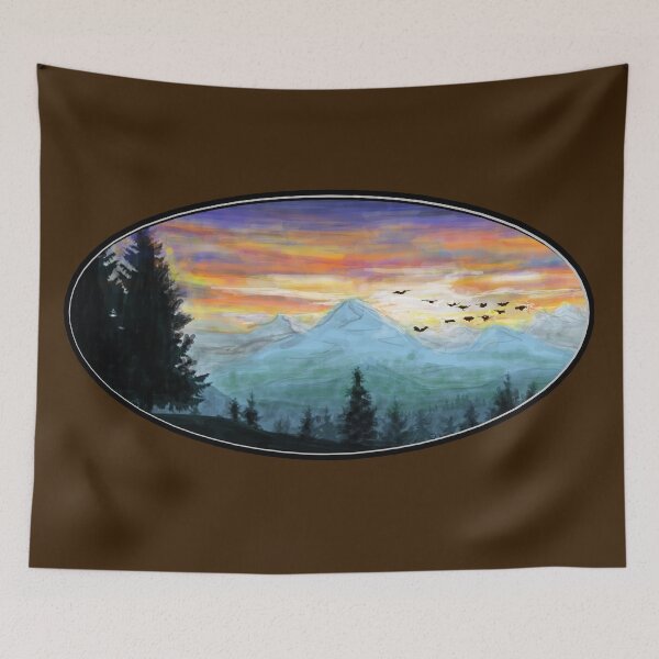 Item preview, mountain sunset designed and sold by THE AMERICAN TEEVANGELIST.
