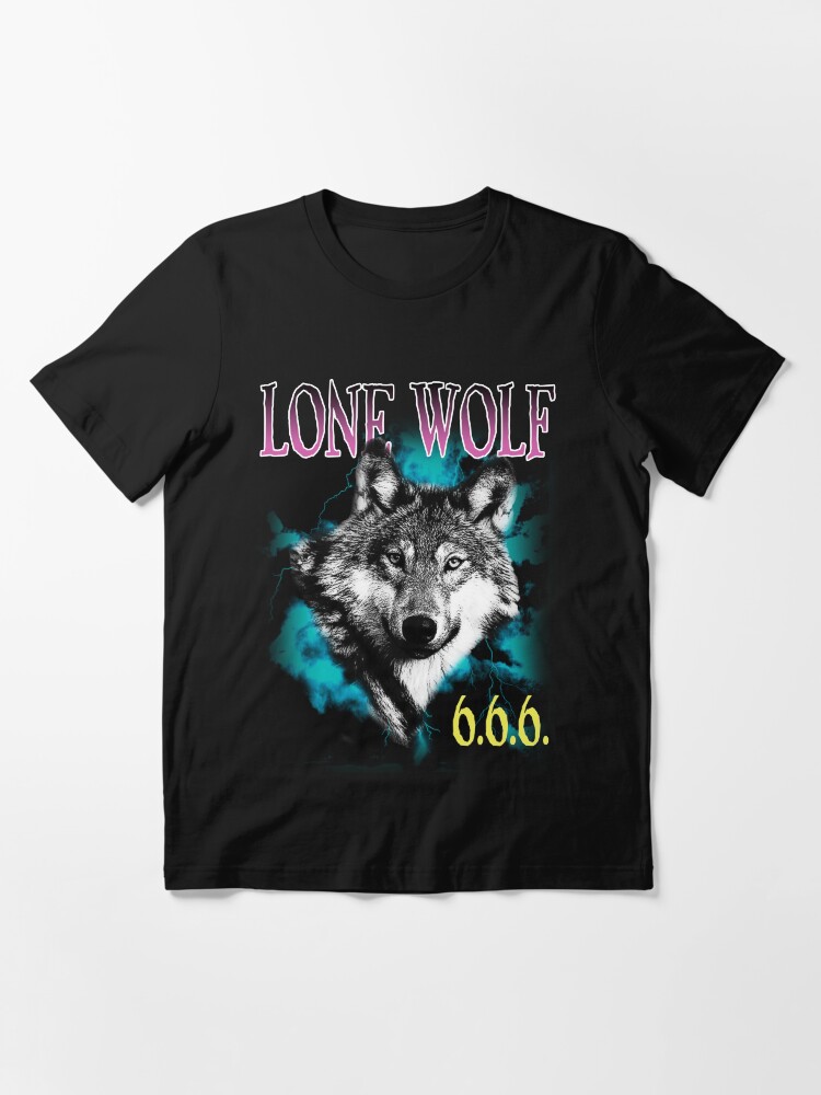 LONE WOLF' Grunge Emo Rocker Band Tee Forever Alone Vintage