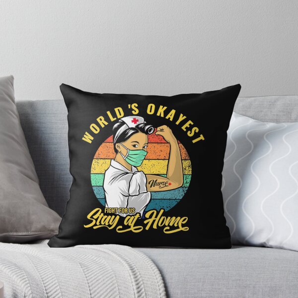 Item preview, World's Okayest Nurse, Cute Nurses Quotes Stay at Home Gifts designed and sold by PrintOfi.