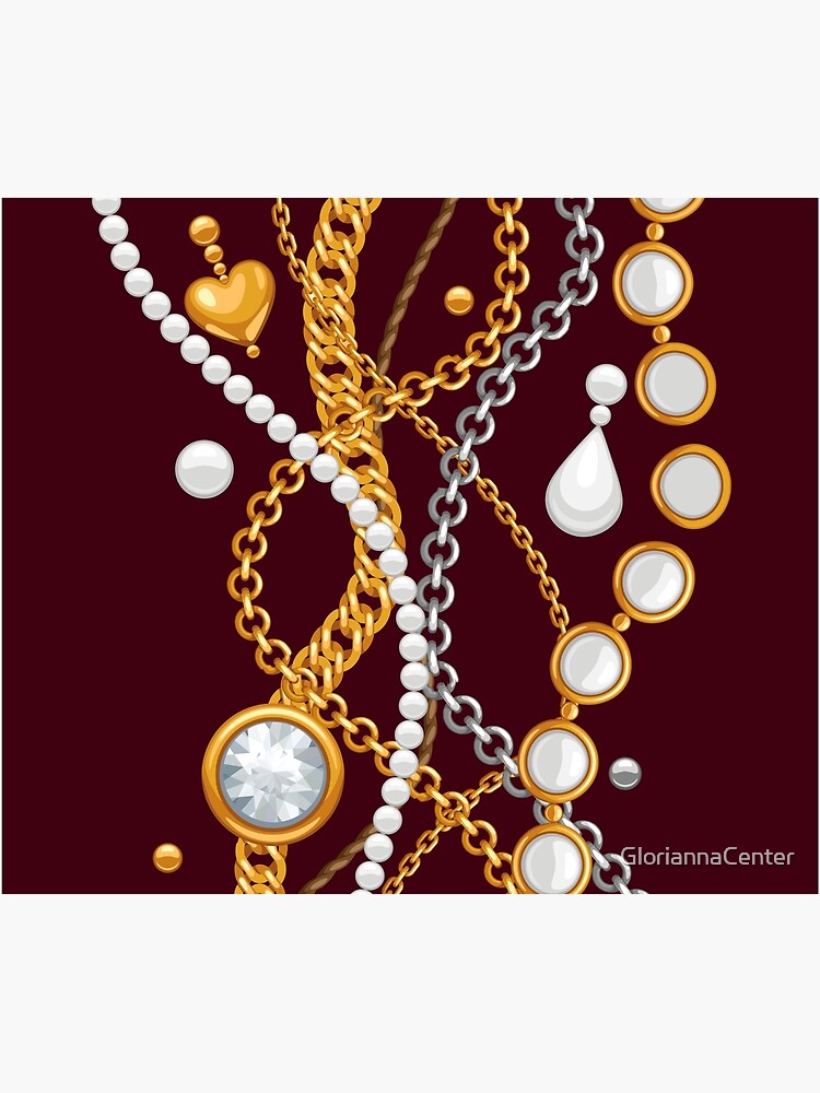 Jewelry on chocolate brown color by GloriannaCenter
