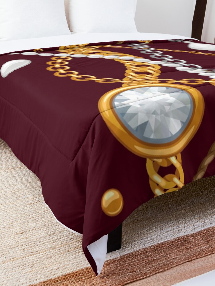 Alternate view of Jewelry on chocolate brown color Comforter