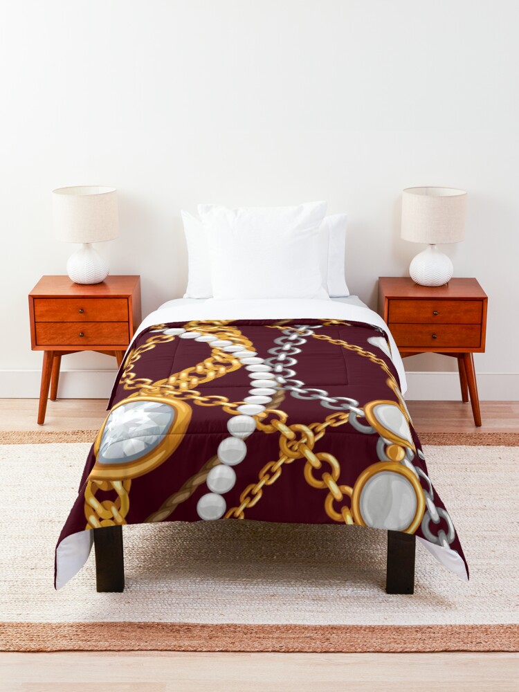 Alternate view of Jewelry on chocolate brown color Comforter