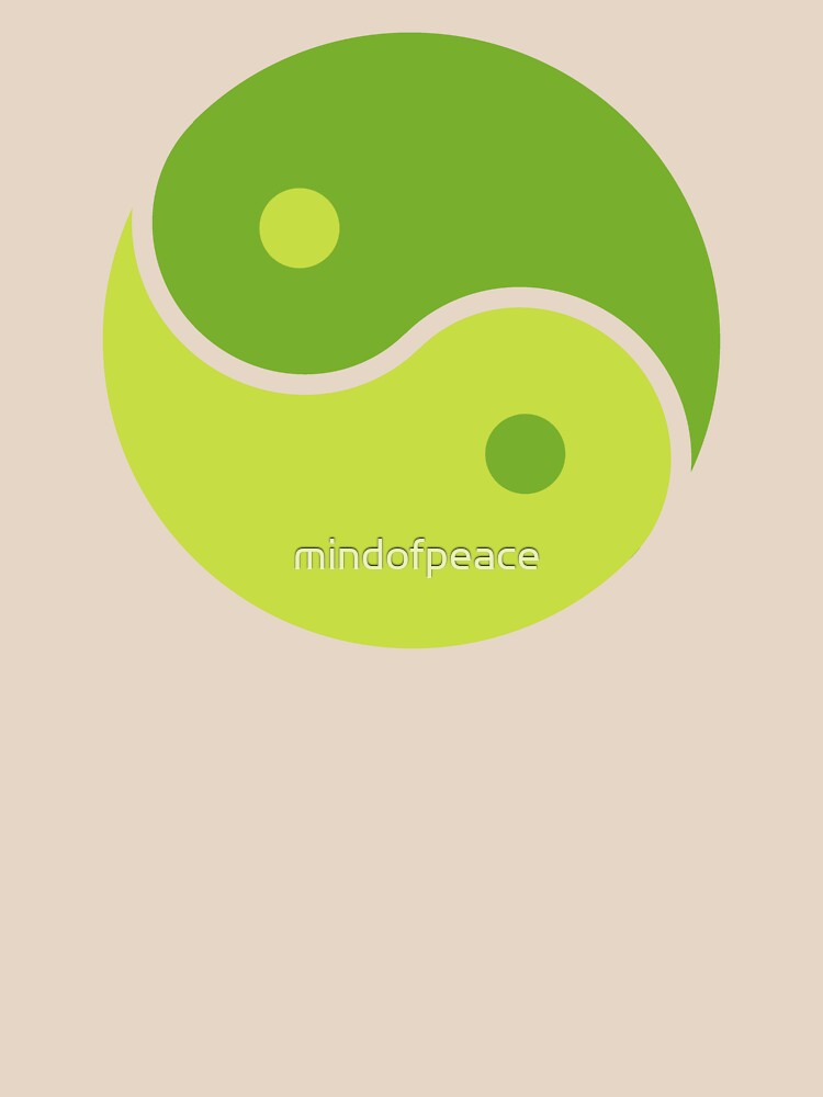 Thumbnail 7 of 7, Essential T-Shirt, Green Yin Yang designed and sold by mindofpeace.