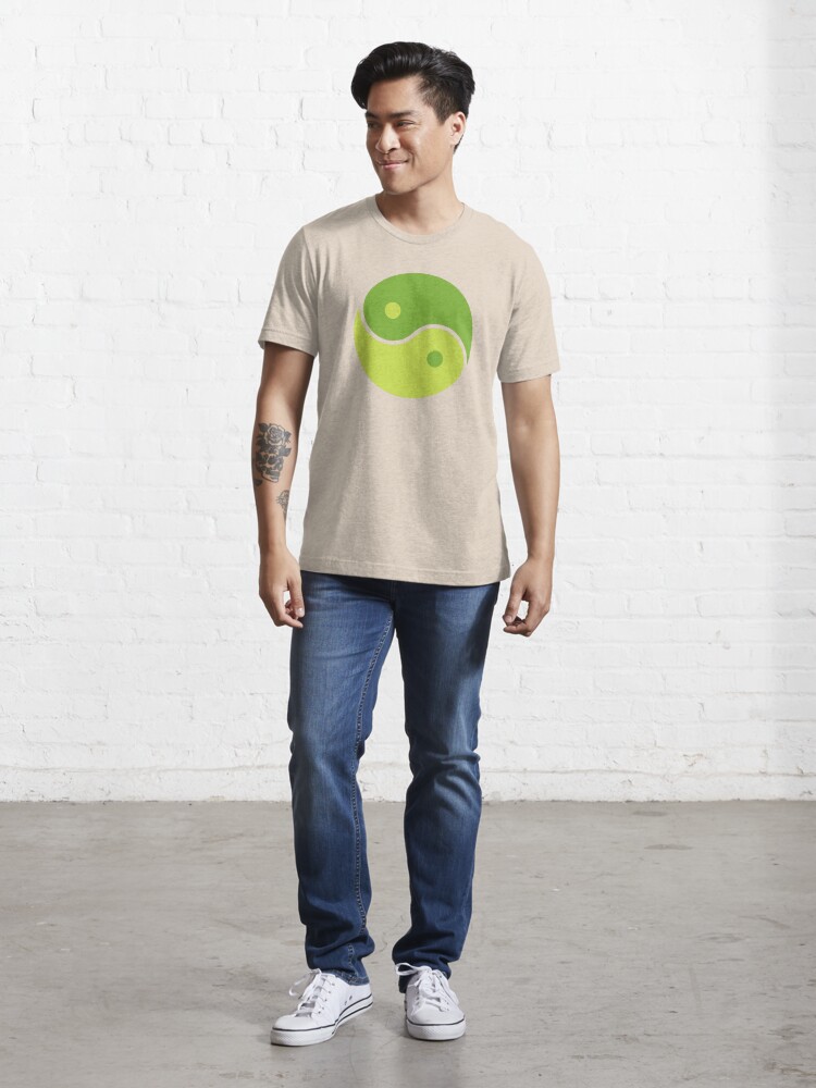 Thumbnail 5 of 7, Essential T-Shirt, Green Yin Yang designed and sold by mindofpeace.