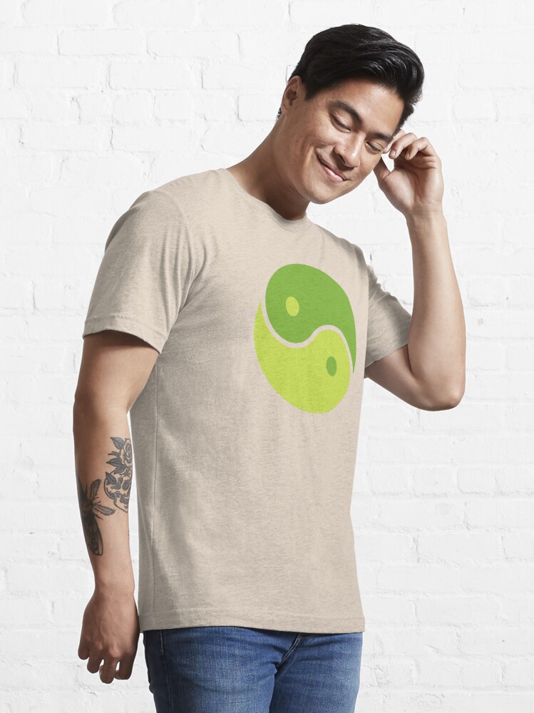 Thumbnail 3 of 7, Essential T-Shirt, Green Yin Yang designed and sold by mindofpeace.