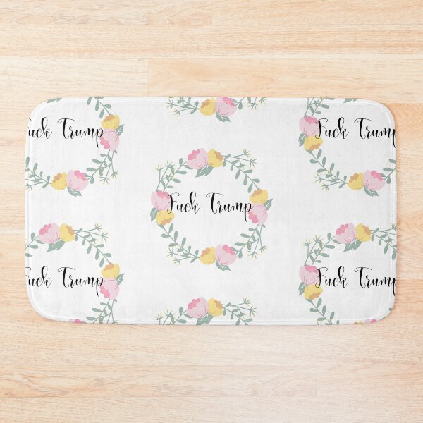 Item preview, Fuck Trump- gold and flowers design designed and sold by MargheritaLidia.