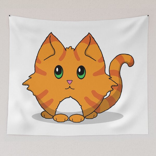 Item preview, Cute n Fluffy - Orange Tabby Kitty designed and sold by Katrina Montgomery.
