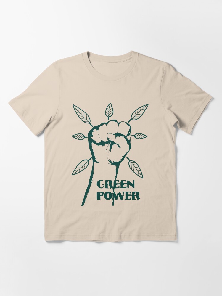 Thumbnail 2 of 7, Essential T-Shirt, Go Green Power designed and sold by mindofpeace.