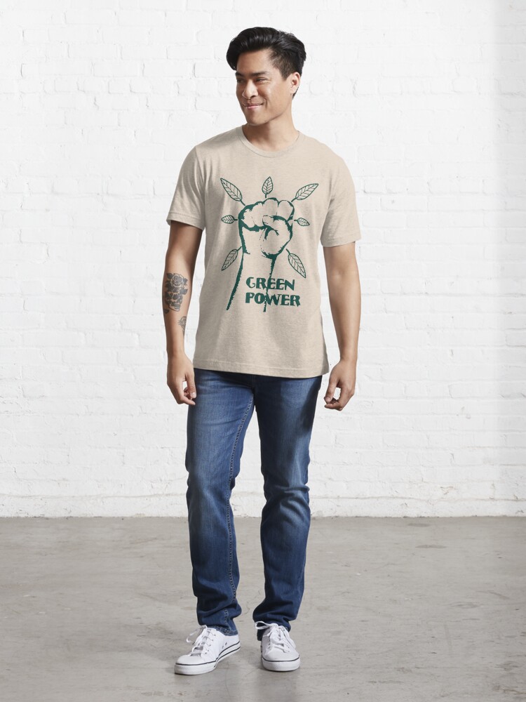 Thumbnail 5 of 7, Essential T-Shirt, Go Green Power designed and sold by mindofpeace.