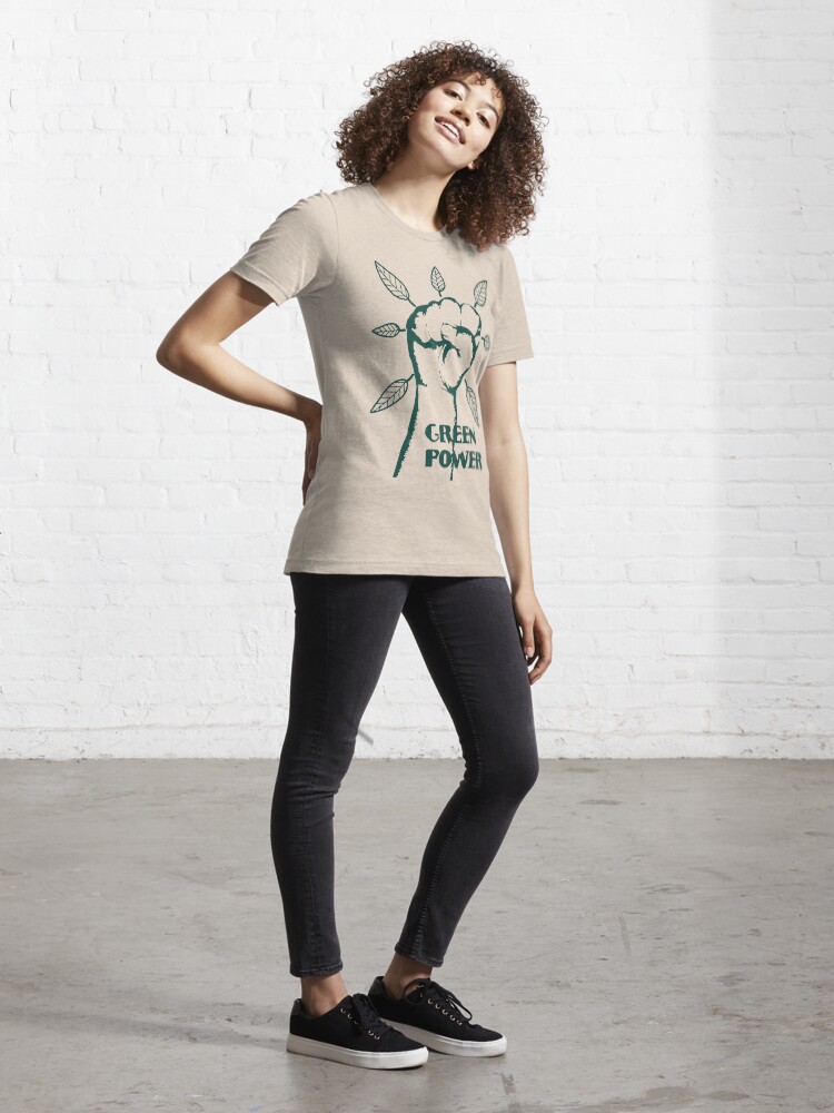 Thumbnail 4 of 7, Essential T-Shirt, Go Green Power designed and sold by mindofpeace.