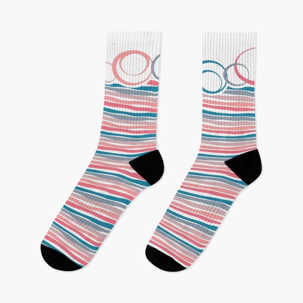 Item preview, Pink stripes and circles designed and sold by flamendes.