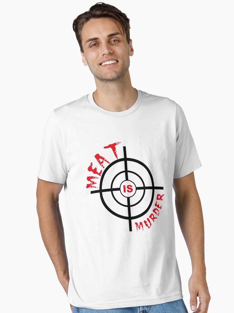 Thumbnail 2 of 7, Essential T-Shirt, Meat Is Murder designed and sold by mindofpeace.