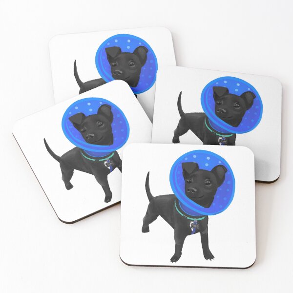 Item preview, Rescue Dog Jimmy with Blue Cone  designed and sold by hannaHKyong.