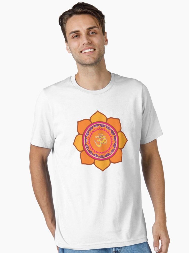 Thumbnail 1 of 7, Essential T-Shirt, Lotus Om Symbol designed and sold by mindofpeace.