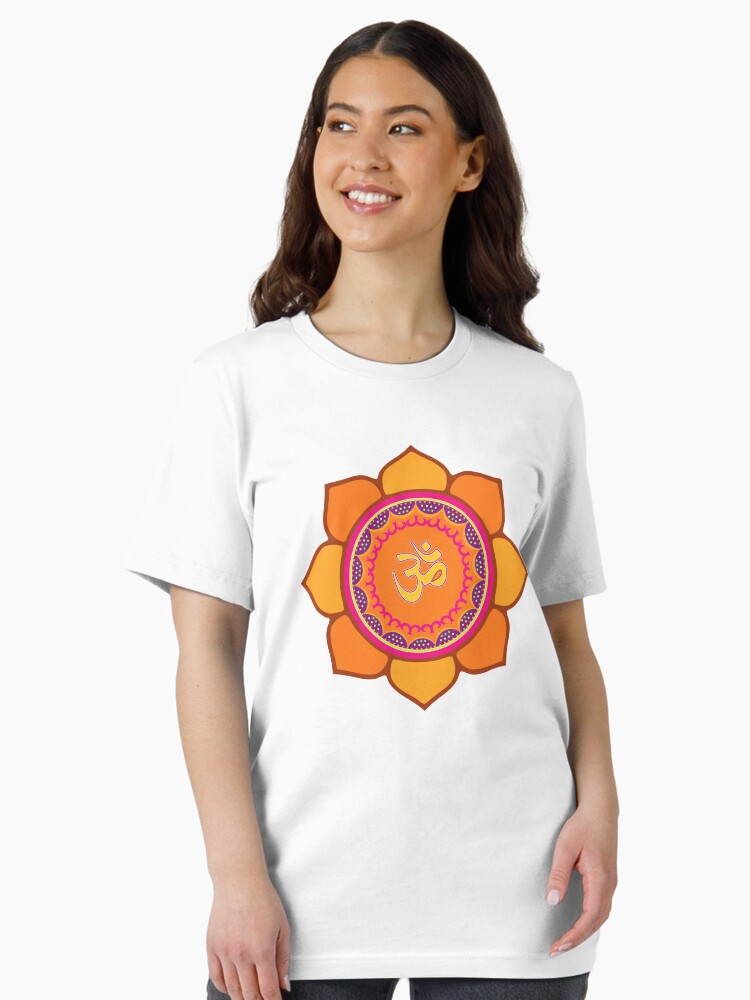 Thumbnail 2 of 7, Essential T-Shirt, Lotus Om Symbol designed and sold by mindofpeace.