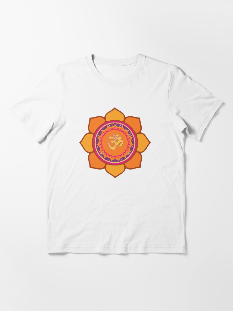 Thumbnail 3 of 7, Essential T-Shirt, Lotus Om Symbol designed and sold by mindofpeace.