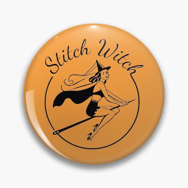 Item preview, Stitch Witch Green - Vintage PinUp Sewing Witch  designed and sold by LoreliDesigns.