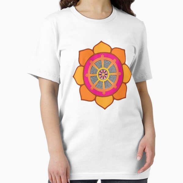 Lotus Buddhist Dharma Wheel Essential T-Shirt