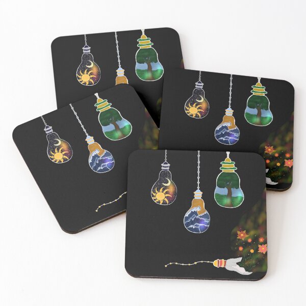 Item preview, Sun, Moon, Ocean, Tree, Flowers in Lightbulbs designed and sold by kenzikreations.