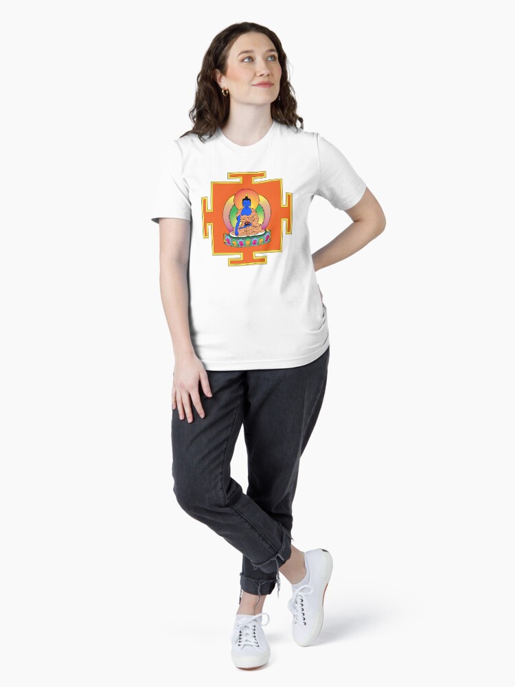 Thumbnail 4 of 7, Essential T-Shirt, Yantra Blue Buddha designed and sold by mindofpeace.