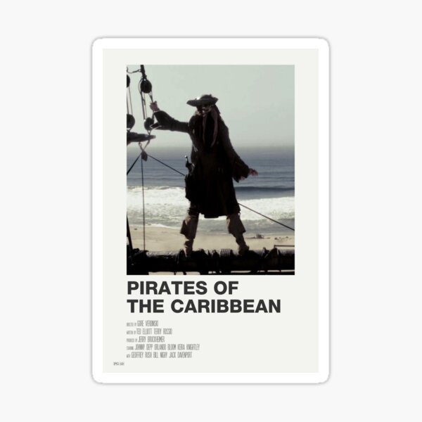 pirates of the caribbean ivory poster Sticker