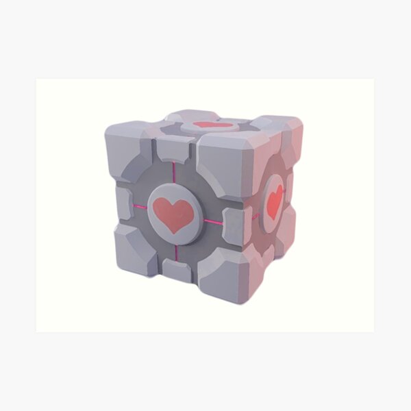 Portal Companion Cube Art Print