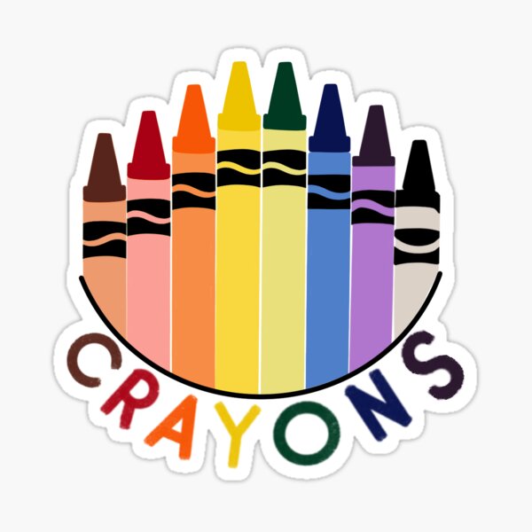 Rainbow Crayons Sticker for Sale by scarletsunrise