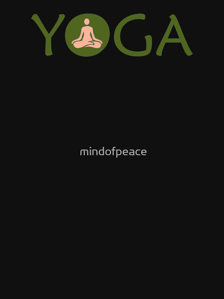 Thumbnail 3 of 3, Fitted T-Shirt, Yoga Meditate V2 designed and sold by mindofpeace.