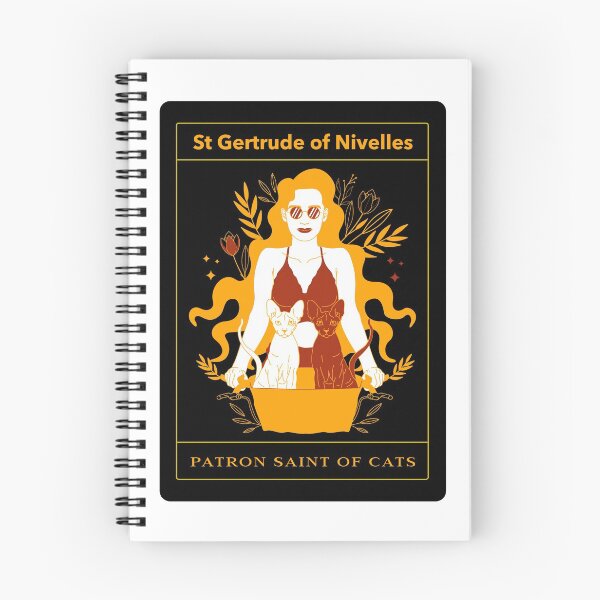 Item preview, St. Gertrude, Patron Saint of Cats  designed and sold by StarStuffMarket.