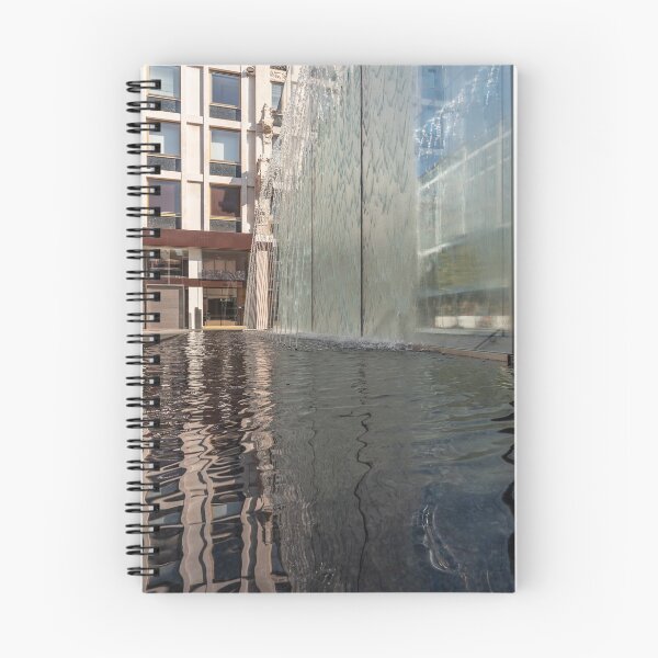 Item preview, Modern fountain with water splashes on a huge glass window designed and sold by brambillasimone.