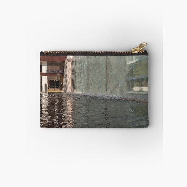 Item preview, Modern fountain with water splashes on a huge glass window designed and sold by brambillasimone.