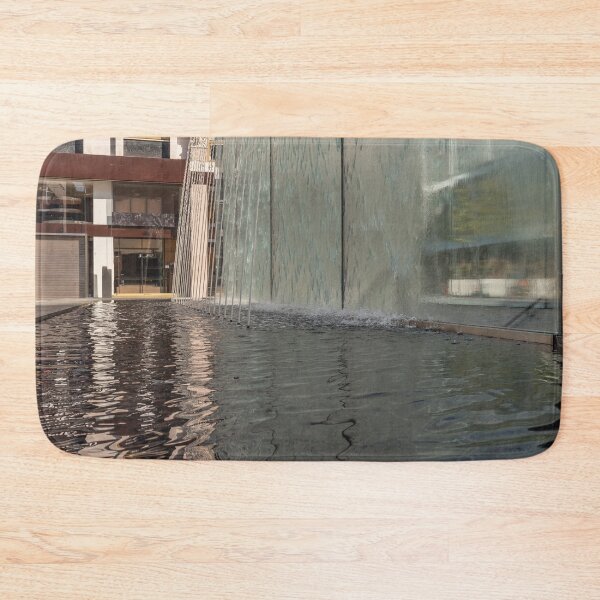 Item preview, Modern fountain with water splashes on a huge glass window designed and sold by brambillasimone.