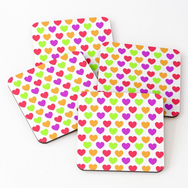 Item preview, Heart pattern in color, red, green, orange, mauve designed and sold by Stéphane  Thirion.