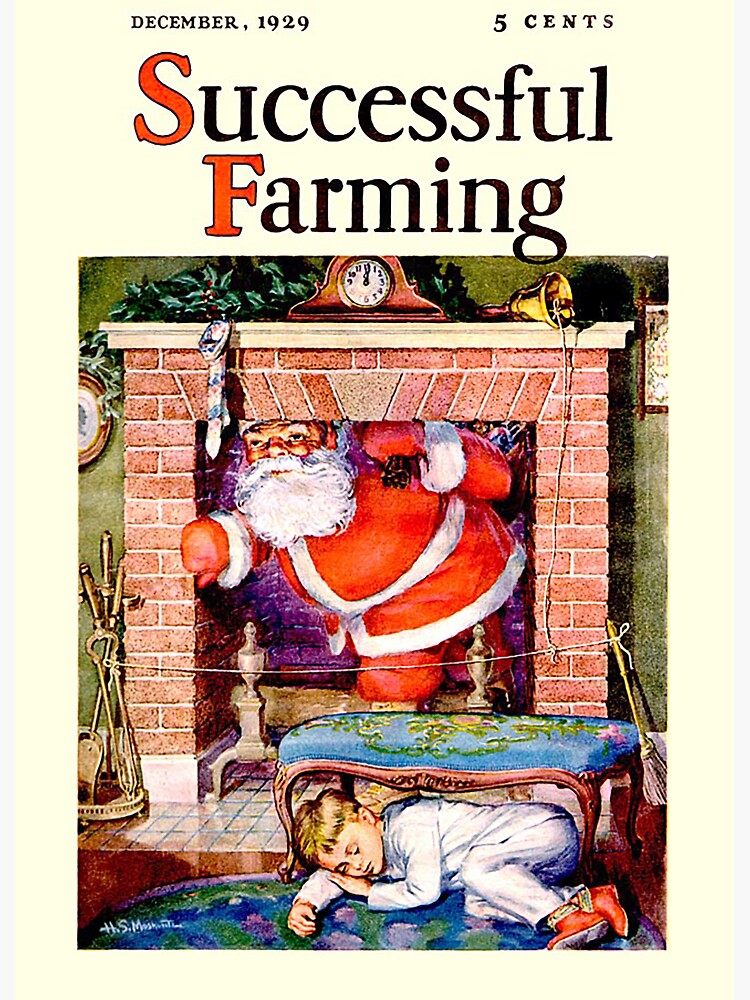 Vintage Christmas Magazine Cover From Successful Farming 1929 Sticker For Sale By 