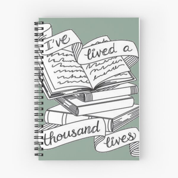 Item preview, 'I've Lived A Thousand Lives' Book Quote  designed and sold by MissMiaGrl.