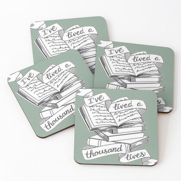 Item preview, 'I've Lived A Thousand Lives' Book Quote  designed and sold by MissMiaGrl.