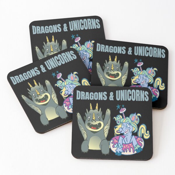 Item preview, Dragons and Unicorns - Unicorns and Dragons Friends designed and sold by Coder-T.
