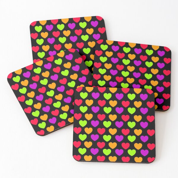 Item preview,  Color heart pattern design on black background designed and sold by Stéphane  Thirion.