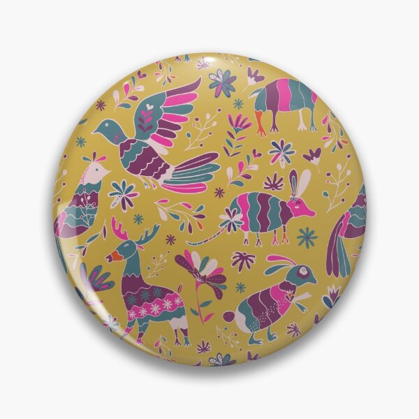 Item preview, Seamless Mexican Otomi Style colorful folk Pattern designed and sold by CrisBanana.