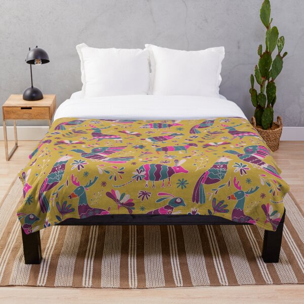 Item preview, Seamless Mexican Otomi Style colorful folk Pattern designed and sold by CrisBanana.