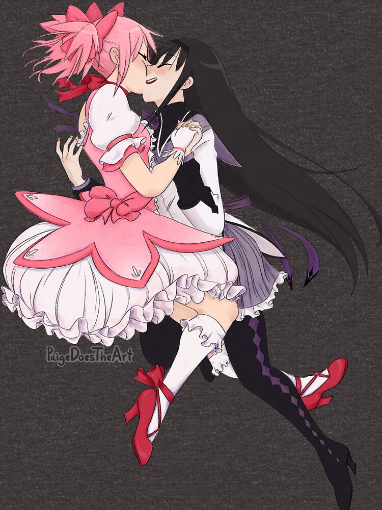 Madoka Magica Madoka and Homura by PaigeDoesTheArt