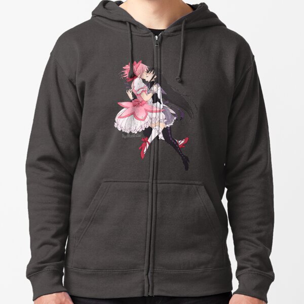 Madoka Magica Madoka and Homura Zipped Hoodie