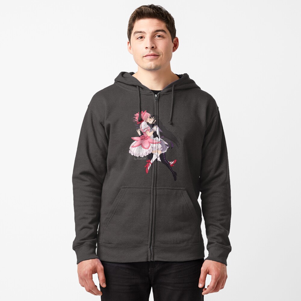 Madoka Magica Madoka and Homura Zipped Hoodie