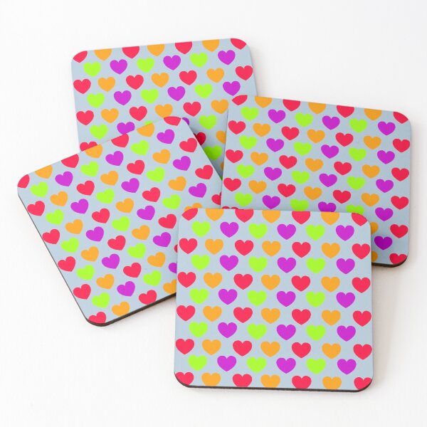 Item preview, Color heart pattern design on gray background designed and sold by Stéphane  Thirion.