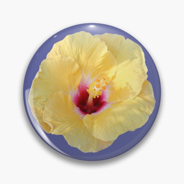 Item preview, Yellow Single Hibiscus with Red Centre on Purple designed and sold by STHogan.
