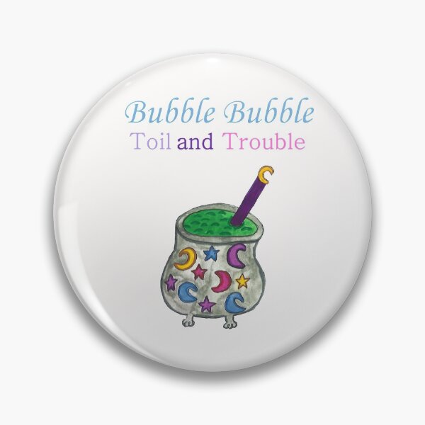 Item preview, Pastel Bubble Bubble Toil and Trouble with Witch Calderon  designed and sold by ArtsyRabbit.