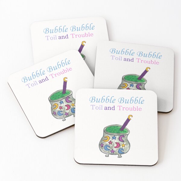 Item preview, Pastel Bubble Bubble Toil and Trouble with Witch Calderon  designed and sold by ArtsyRabbit.